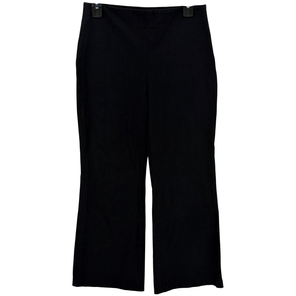 Theory Pants Womens 6 Black Cropped High Rise Kick Flare Bistretch Minimalist